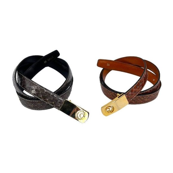 Bazzani | Accessories | Vintage Bazzanisnakeskin Italianleather Slim ...